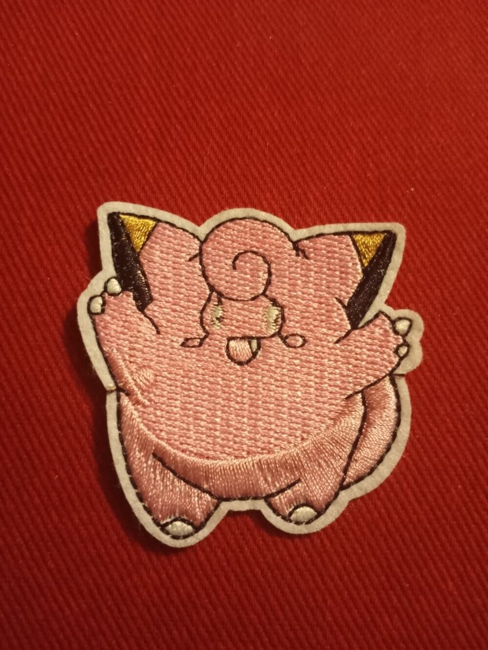 Clefairy fairy Pokemon embroidered iron on patch applique